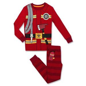Boys and Girls Fireman Pajama Sleep Set, 2-Piece, Sizes 4-10 Available NWT